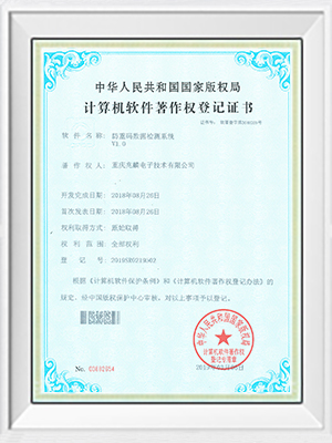 防重碼數據監測系統證書